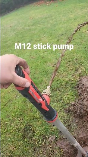 Milwaukee M12 stick pump in action