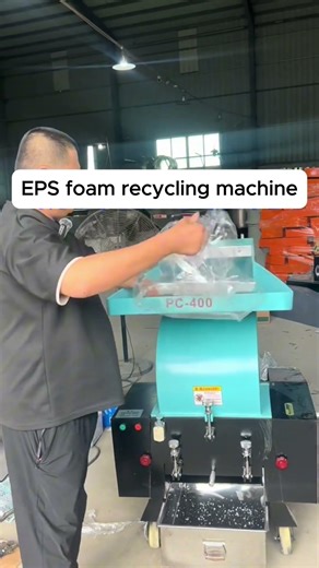 EPS Foam Crushing Process | Styrofoam Recycling Machine for Packaging Waste #recyclingmachine