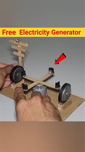 How To Make Electric Generator || घर पर इलेक्ट्रॉनिक जेनरेटर कैसे बनाए || #ytshorts #shorts #facts