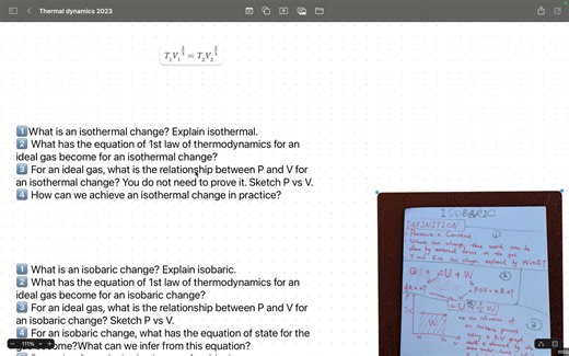 IB Physics IB 物理 B.4 之Isobaric, isovolumetric, isothermal and adiabatic process