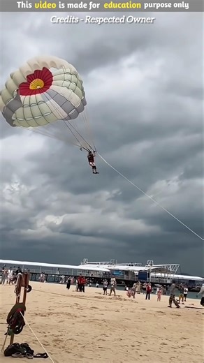 This man try parachute for first time 😮 #shortvideo #shortsfeed #shorts #trendingvideo #challenge