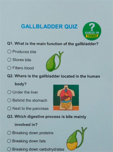 Gallbladder Quiz: Test Your Knowledge on Function and Health