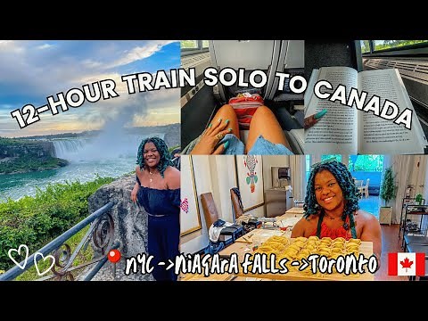 Amtrak maple leaf nyc to niagara falls 🚂 | via rail to toronto | solo train trip to nyc & canada
