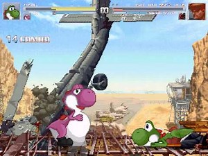 M.U.G.E.N Yoshi & Aura vs Evil Ryu SSF2+ & Shin Gouki SSF2+
