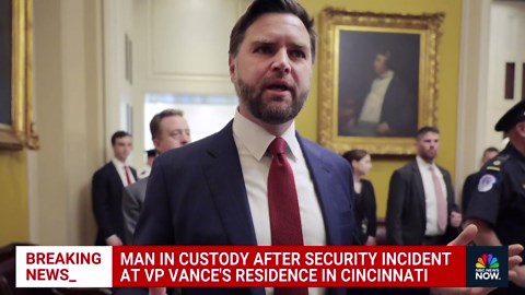 Suspect in custody after security incident at Vance's Cincinnati home