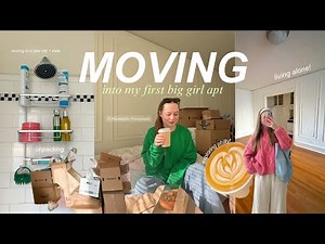 MOVING INTO MY FIRST EVER APARTMENT | living alone, unpacking, moving to a new city *philly*