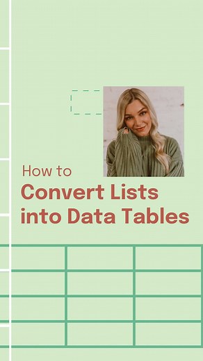Your Excel Dictionary | Convert lists in Excel tables in seconds with this trick. 🤓 🗂 Don’t forget to save this post for future reference! 📚 Visit my website to... | Instagram