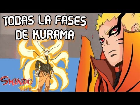 Todas las fases de KURAMA [Shindo life - Roblox] (modo barión)