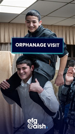 EFG @ Aish (Erber Family Gesher @ Aish) on Instagram‎: "Ending off the holiday with this amazing moment from our visit to Kiryat Hayeled orphanage on the first night of Chanukah 🕎 #chanukah #hannukah #חנוכה"‎