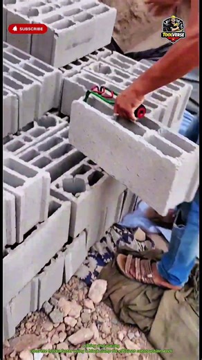 Fast Way to Lift & Install Concrete Blocks Using a Block Clamp #construction