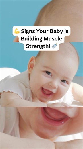 💪 Signs Your Baby is Building Muscle Strength! 🍼 Watching your little one grow is magical! Here are some key signs your baby is developing strong muscles: 1. Lifts Their Head 🧠 – Your baby can hold their head up steadily when on their tummy. 2. Pushes Up on Arms 🙌 – During tummy time, they push up with their arms, strengthening shoulders and chest. 3. Rolls Over 🔄 – From tummy to back (or vice versa), showing core strength. 4. Grasps and Holds Objects ✊ – Tiny hands getting stronger as they