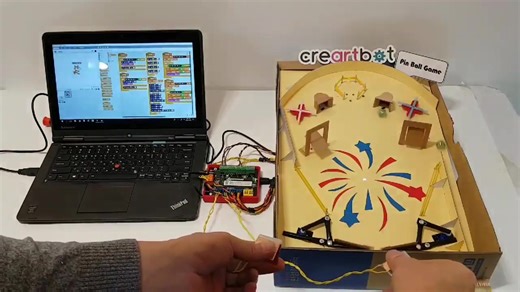 Pinball isn’t just play—it’s a perfect mix of PHYSICS + FUN! Create this Hummingbird project & watch students explore forces, motion, angles, probability, energy transfer, game design & more ... https://learn.birdbraintechnologies.com/hummingbirdbit/projects/physics-of-pinball/ | BirdBrain Technologies LLC. | Facebook