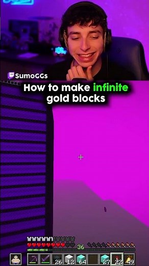 How to make INFINITE gold blocks