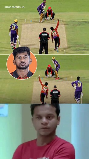 The Ambidextrous bowler! 🔥 #KaminduMendis Bowling with both hands😱🏏 #IPL2025 #KKRvSRH #sunrisershyderabad #cricketreels #cricketmemes #SRH #cricket | Sportskeeda Cricket