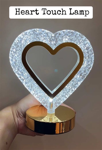 Stunning Crystal Effect Heart Touch Lamp for Cozy Homes