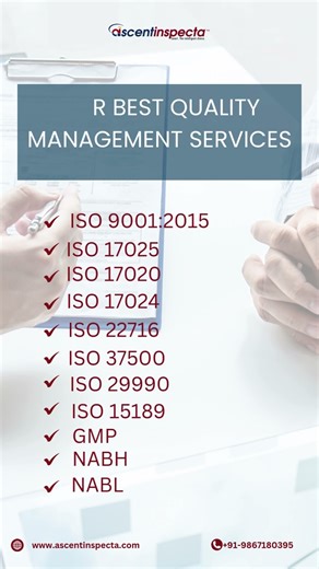 Get Quality Management Certification with Ascent Inspecta