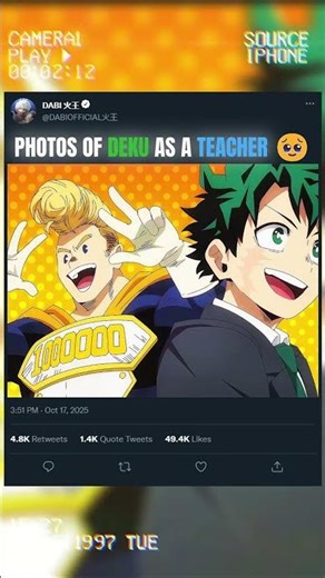 PHOTOS OF DEKU AS A TEACHER 🥹 | #animeedit #myheroacademia