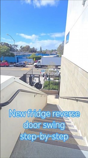 New fridge reverse door swing step-by-step