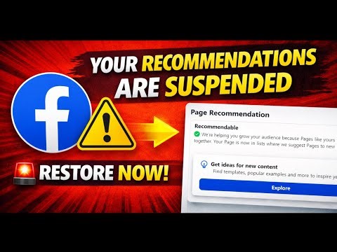 Fix Your Recommendations Are Suspended on Facebook Page | How to Restore Page Recommendations (2026)