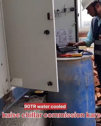 90TR Chiller Commissioning Short Video ⚙️ | HVAC Technician Work l water cooled #chiller l Blue star