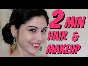 2 Minute Makeup & Hair || Indian Wedding!!!