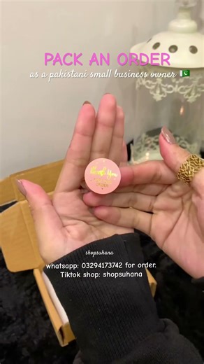 Pack an order as a small business Pakistani owner 💗🇵🇰 #jewellery #packanorder