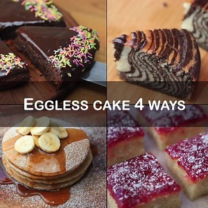 Eggless Cake 4 Ways Youtube Channel - http://bit.ly/2ze1ZZK | Yum Curry