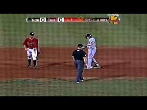 BayBears' Belza grounds a double