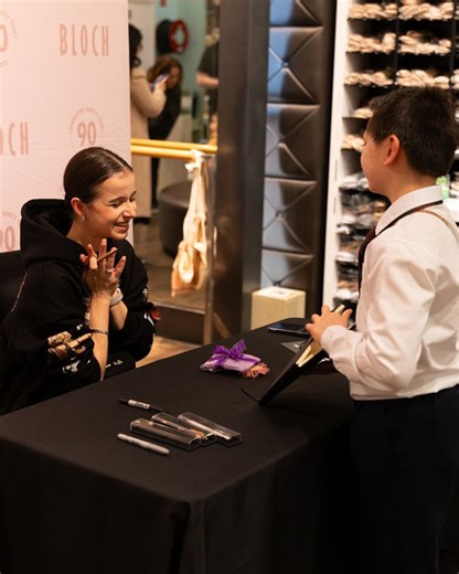 Did you join us for an unforgettable Meet & Greet with Bloch Ambassador and internationally acclaimed First Soloist of the Mariinsky Ballet, Maria Khoreva @marachok, during her tour with Ballet International Gala? ✨ We were thrilled to see such a fantastic turnout, from treasured notebooks and keepsakes being signed, to countless special moments captured alongside Maria. @marachok, your artistry continues to inspire and it was an absolute honour to welcome you to our York St store. A huge thank 