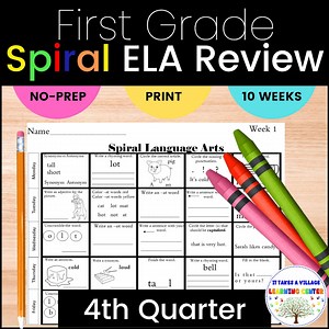 1st Grade Language Arts Spiral Review - Morning Work, Grammar Work - 4th Quarter - Etsy UK