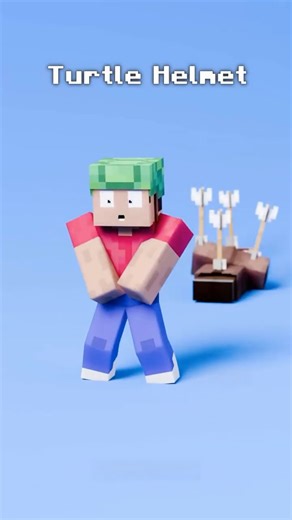 Turtle Helmet 🐢 vs. Diamond Armor 💎 vs. Netherite Armor 🛡️ #minecraft #trending #shorts #youtube