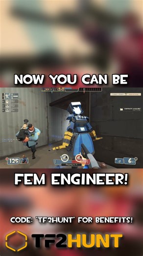 NOW YOU CAN BE THE FEMALE ENGINEER! #tf2 #teamfortress2 #tf2shorts