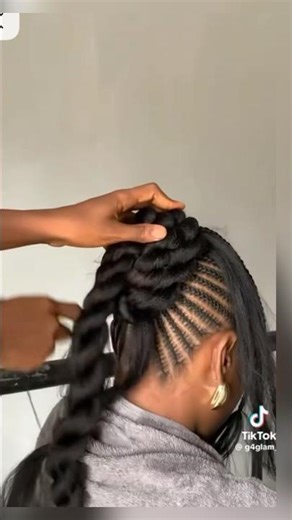 Patewo hairstyle wrap tutorial #shorts #patewobraids #braidstutorial #braids