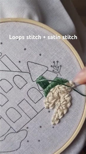 Christmas Tree & Snow Drift ❄️🌲 | Winter House Embroidery #embroidery #tutorial #diy #christmas #art