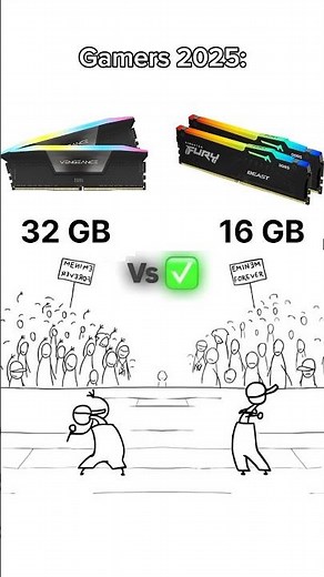 16GB vs 32GB RAM - What Gamers Actually Need #pcgaming #upgrade
