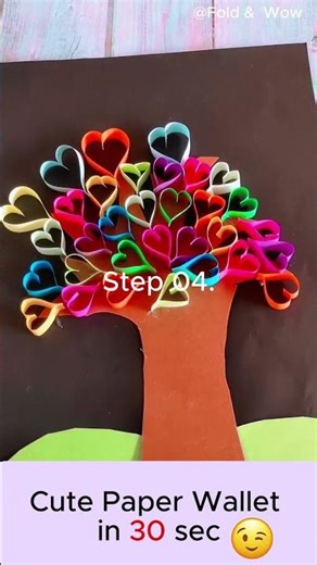 Beautiful Paper Tree 🌳 Easy DIY Paper Craft in 30 Seconds!