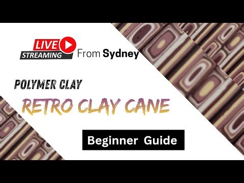Polymer Clay Retro Clay Cane | Live Tutorial | Beginner Friendly