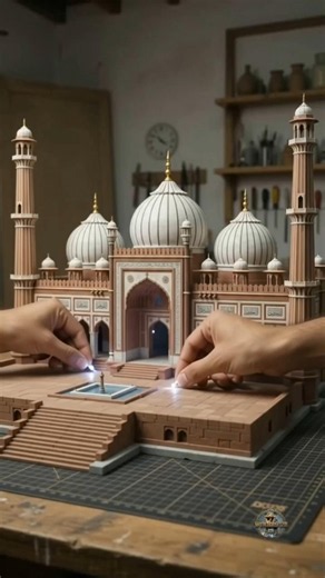 DIY Miniature Jama Masjid Construction ✨ #shorts