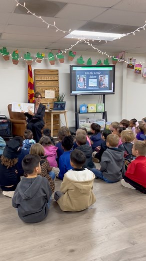 Thank you Phoebe Fox for coming out to Cambridge and reading to our students during Arizona Week! #famousarizonans #authors #arizonaweek | Cambridge Academy Mesa