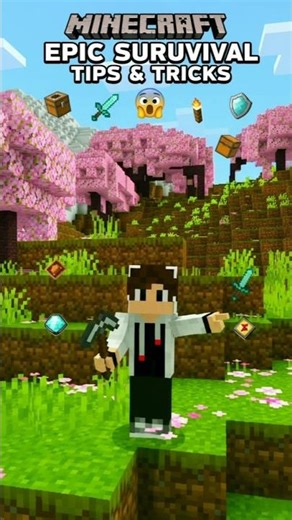 MINECRAFT EPIC SURVIVAL TIPS AND TRICKS 🤯 (DONT MISS) #shorts