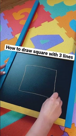 How to draw square with three lines