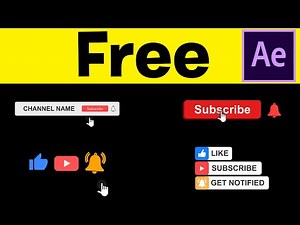Free Subscribe buttons- 4 Styles of Animated Subscribe Buttons- After Effects Files