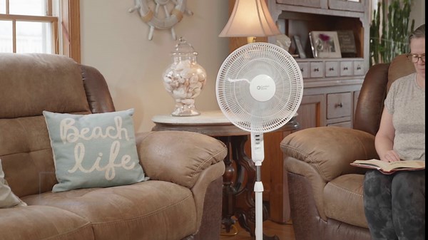 Comfort Zone PowrCurve 20-Inch High-Velocity Floor Fan with Wall Mount, 3-Speed Fan with 180° Adjustable Tilt – Powerful Cooling for Home, Bedroom, Gym & Office