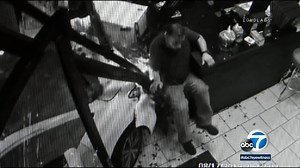 VIDEO: Car rams into Paramount restaurant, hits man inside