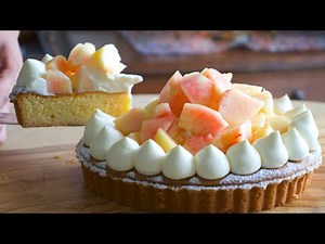 どっさり旬の桃とクリームチーズのタルトの作り方✴︎How to make Seasonal fruit and Cream cheese tart✴︎ベルギーより