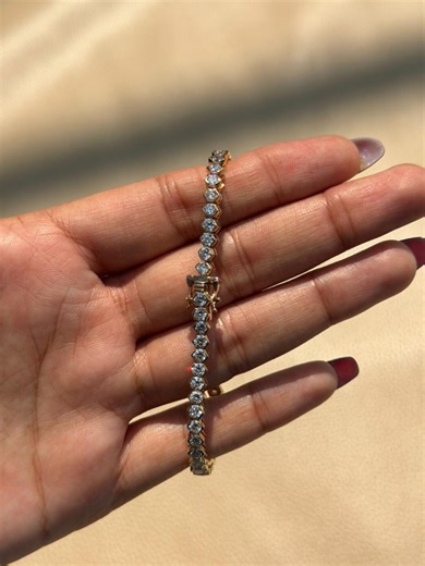 5.5 CT Round Lab-grown Diamond Tennis Bracelet | D-F VVS/VS | Classic Fine Jewelry Gift for Her. - Etsy