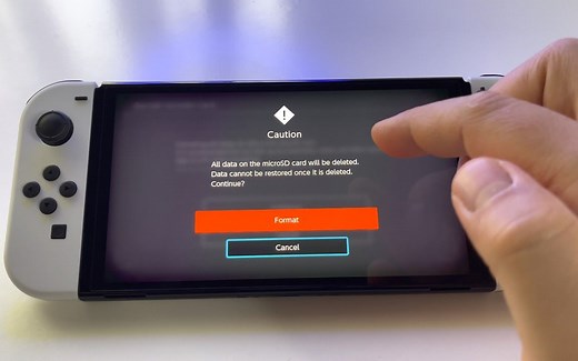 【主机教程】如何使用Nintendo Switch OLED给microSD卡格式化