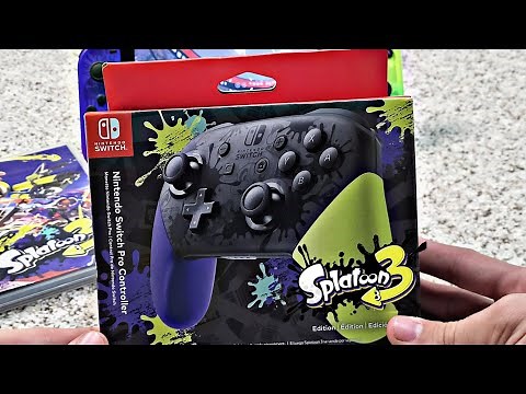 Splatoon 3 Nintendo Switch Pro Controller Unboxing and Review