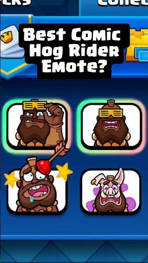 Best Comic Hog Rider Emote?