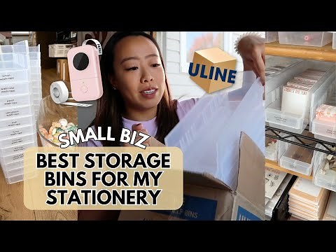 ORGANIZE INVENTORY WITH CLEAR BINS | small business supplies, storage bins, favorite label maker